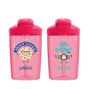Dr. Brown’s Milestones Sippy Cup with Straw – Pink – 2pk – 12m+