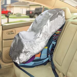 EcoNour Baby Car Seat Sun Shade Cover | Infant Car Seats Heat Protector Keeps Your Toddler Baby Seat at a Cool Temperature | Reflective Baby Seat Covers for Car Seats | Baby Travel Accessories