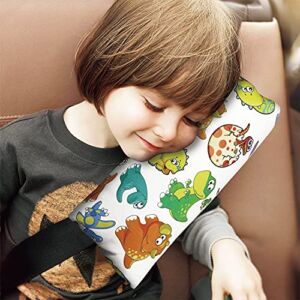 Car Seat Belt Pillow for Kids,Dinosaur Car Safety Belt Cover Pad for Head and Neck Shoulder Support,Auto Seat Belt Strap Cover for Children Baby (Dinosaur)