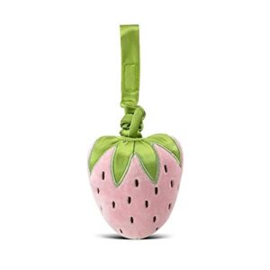 Apple Park Fruit and Veggie Stroller Baby Toy – for Newborns, Infants, Toddlers – Hypoallergenic, 100% Organic Cotton (Strawberry)