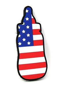 American Flag Baby Bottle Diaper Bag PVC Hook and Loop Patch | Funny Tactical Patch
