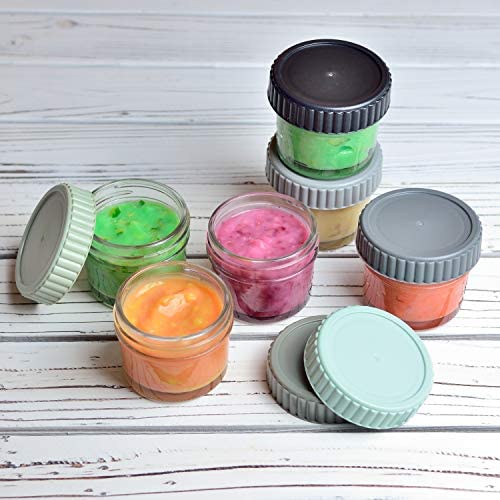 Youngever Glass Baby Food Storage, 4 Ounce Stackable Baby Food Glass Containers with Airtight Lids, Glass Jars with Lids, 8 Urban Colors (8 Sets) | The Storepaperoomates Retail Market - Fast Affordable Shopping