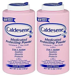 Caldesene Medicated Protecting Powder with Zinc Oxide CornstarchTalc Free 5 Ounce, 2 Count