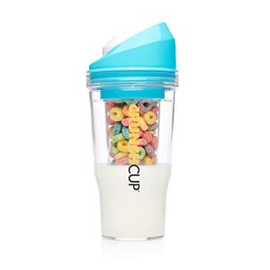 CRUNCHCUP A Portable Cereal Cup – No Spoon. No Bowl. It’s Cereal On The Go, XL Blue