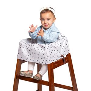 J.L. Childress Healthy Habits by Disposable Restaurant High Chair Cover Individually Wrapped for Travel Convenience, Stars/Hearts/Arrows, 12 Count