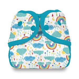 Thirsties Reusable Cloth Diaper Cover, Snap Closure, Rainbow X-Small