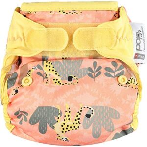 Close Pop-in Reusable Nappy Cover Aplix Fastener Birth to Potty Cheetah Collection Nappy Wrap