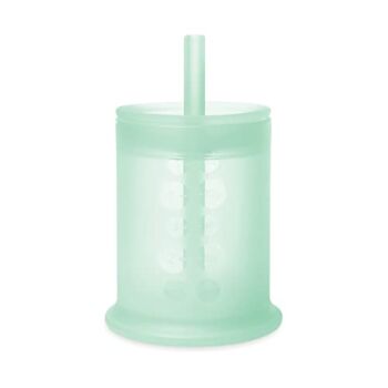 Olababy Silicone Training Cup with Straw Lid |Water Drinking Cup For Babies | 6+ Mo Infant To 12-18 Months Toddler | Sippy Cup For Kids & Smoothie Cup | Baby Led Weaning Supplies & Baby Shower Gifts | The Storepaperoomates Retail Market - Fast Affordable Shopping
