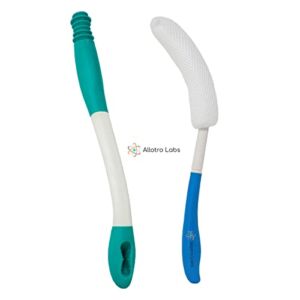 Extended Reach Comfort Kit – Includes Long Reach Toilet Wiping Tool and Long Reach Bath Brush. Designed to Help Anyone with Accessibility Issues Like The Elderly, Pregnant, and Physically Challenged