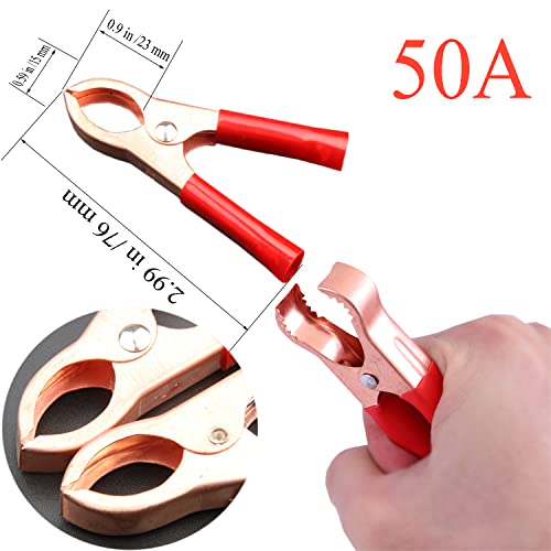 Newsfana Metal Alligator Clips Terminal Test Clamps Electrical Battery Crocodile Clamp Copper Plated Insulated Alligator Clips 10 Pack (50A-20pack) | The Storepaperoomates Retail Market - Fast Affordable Shopping