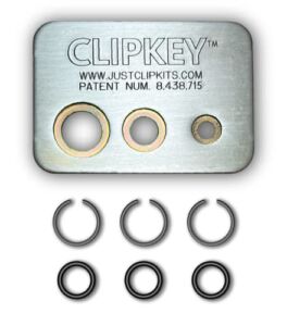 Just Clips – 1/2″ Snap Rings & O-rings for cordless & air impact wrenches including IR, CP & all major brands. Includes the ClipKey, Snap Ring Installation Tool (3 snap rings & 3 o-rings)