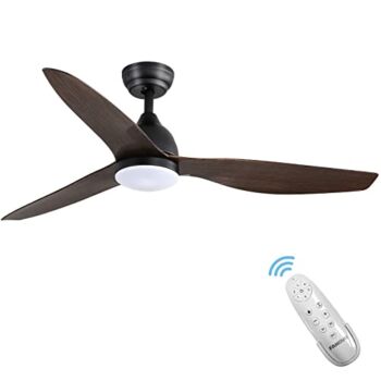 Ceiling Fans with Lights, 46 Inch, 6-Speed, DC Reversible Motor, 40 dB, Dimmable Light, Wood Grain Color, 3 Blades, Ceiling Fan with Lights for the Game Room, Bedroom, Bathroom, Workroom | The Storepaperoomates Retail Market - Fast Affordable Shopping