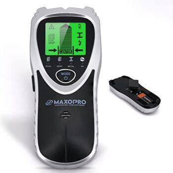 Accurate Stud Finder Wall Scanner – 5 in 1 Multi-Scanner Electronic Center Beam Finder with Automatic Calibration and Sound Alarm for Metal Wood Studs, Joist Pipe & Live AC Wires – By MaxoPro | The Storepaperoomates Retail Market - Fast Affordable Shopping
