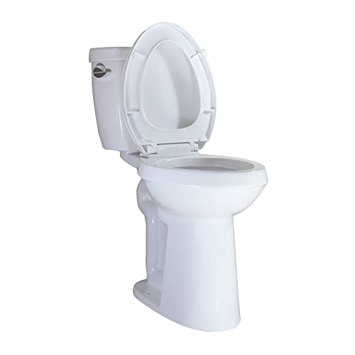 WinZo WZ5888 Elongated Two Piece Toilet with Extra Tall Bowl 21.25” Comfortable 1.28 GPF Side Flush White | The Storepaperoomates Retail Market - Fast Affordable Shopping