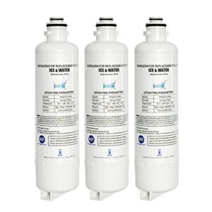 Mzbart BORPLFTR50 Replacement for Bosch Ultra Clarity Pro Water Filter BORPLFTR50 Replacement , Compatible with 11025825, 12028325, BORPLFTR50, WFC100MF, B36CT80SNS, B36CL80ENS (3 Pack）