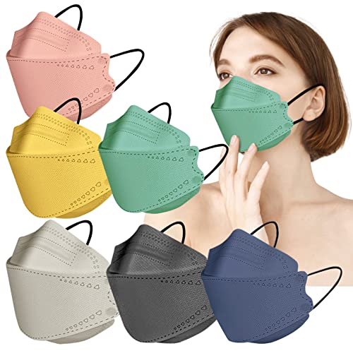 FONDIIA 60Pcs KF94 Face Mask 4-Layer 3D Design KF94 Mask Fish Type Filter Protection for Adult Safety Masks Disposable Colorful | The Storepaperoomates Retail Market - Fast Affordable Shopping
