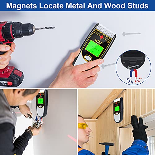 Magnetic Stud Finder WITOP 7 in 1 Multifunctional Electronic Wall Scanner for Wood Beam Center Bracket Metal and AC Wire Line Detector with Battery and HD LCD Display Detection Stud Sensor | The Storepaperoomates Retail Market - Fast Affordable Shopping