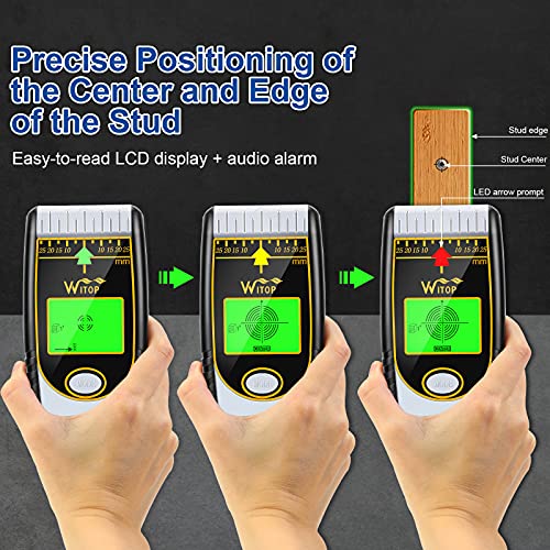 Magnetic Stud Finder WITOP 7 in 1 Multifunctional Electronic Wall Scanner for Wood Beam Center Bracket Metal and AC Wire Line Detector with Battery and HD LCD Display Detection Stud Sensor | The Storepaperoomates Retail Market - Fast Affordable Shopping