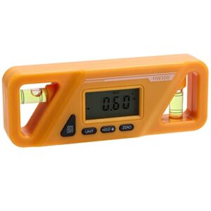 Digital Level Angle Gauge Magnetic Inclinometer Mini Angle Finder Level, Measures 0 – 90 and 0 – 180 Degree Ranges for Carpentry, Building, Automobile