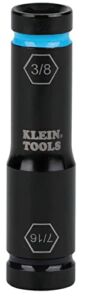 Klein Tools 66077 Impact Driver Flip Socket, 7/16- and 3/8-Inch Sizes, Use with Klein Tools Compact Impact Wrenches BAT20CW, BAT20CW1