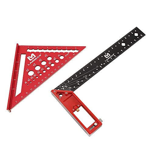 Square Tool and Carpenter Square Set,7 in. Aluminum Alloy Rafter Square +12in.Framing Square Combo,Upgraded L Square Ruler, Right Angle Ruler | The Storepaperoomates Retail Market - Fast Affordable Shopping