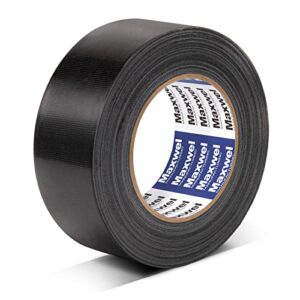 Black Duct Tape Heavy Duty – 1.88 in 50 YDS Waterproof No Residue Tearable Large Max Strength Adhesive Duct Tape for Outdoor Use,Multi Purpose Home Repair,Industrial Professional Use(Pack of 1 Roll)