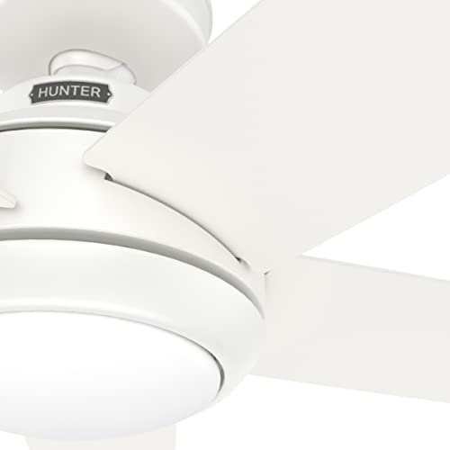 Hunter 52 inch Zayden Fresh White Ceiling Fan with LED Light Kit and Handheld Remote | The Storepaperoomates Retail Market - Fast Affordable Shopping
