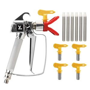 CPROSP Airless Paint Spray Gun, High Pressure 3600 PSI with 4 x Swivel Joint 211,515,517,621 and 4 x Filter