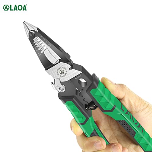 LAOA Electrician Pliers Needle Nose Pliers 9 in 1 Multifunctional for Clamping,Screwing,Wire Stripping,Cable Cutting,Wire Cutting,Wire Opening,Wire Splitting Hand Tools | The Storepaperoomates Retail Market - Fast Affordable Shopping