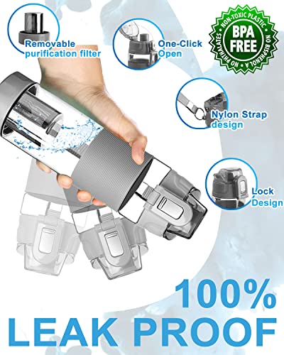 Filterelated Quickly Alkaline Water Bottle 22oz Mineralized Water Bottle Reduce ORP Kangen Water Ph Water Bottle Alkaline 9.5,One Key to Open Portable Water Bottle for Sports, Climbing, Camping | The Storepaperoomates Retail Market - Fast Affordable Shopping