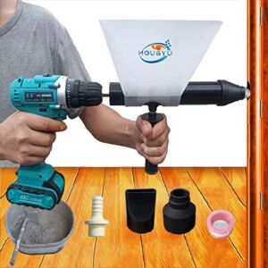 Electric Mortar Grout Gun Portable Pointing Grouting Caulking Sprayer with 3 Nozzles (Without Electric Drill)