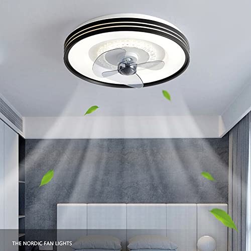 CATA-MEDICA Fan Light Acrylic Lampshade Nordic Remote Control Ceiling Light Fan Mute 90W Semi Enclosed Multi-Speed Air Circulation Fan Lamp 3 Color Temperatures Dimmable Lighting Fixtures | The Storepaperoomates Retail Market - Fast Affordable Shopping