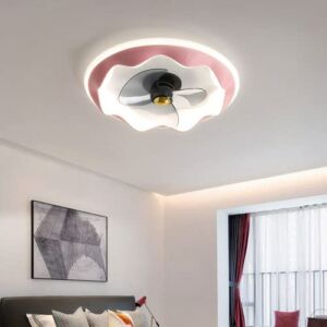 LARIAU Nordic Bedroom Decor LED Fan Ceiling Light for Room Ceiling Fan Light Restaurant Dining Room Ceiling Fans with Lights Remote Control Fan Chandelier