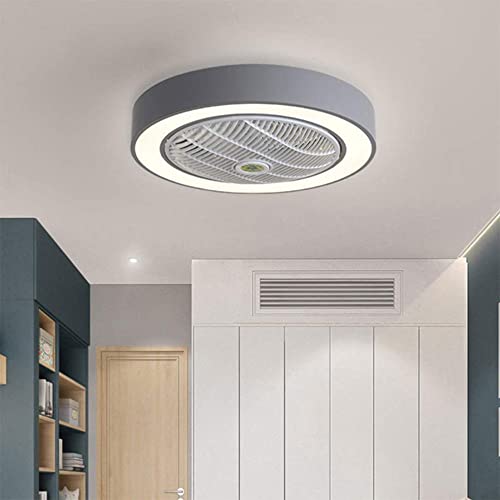 Modern LED Ceiling Fan with Lights Remote Control Dimming 3 Speed Thin Enclosed Ceiling Fan Embedded Installation, Smart Timing for Children’s Room, Living Room | The Storepaperoomates Retail Market - Fast Affordable Shopping