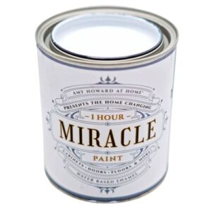 Amy Howard Home | One Hour Miracle Paint | Water Based Enamel Paint | Scrubbable Eggshell Finish Paint for Cabinets, Floors, Doors, and More | All In One Paint No Stripping, Sanding, or Priming | Ballet White – 32 OZ