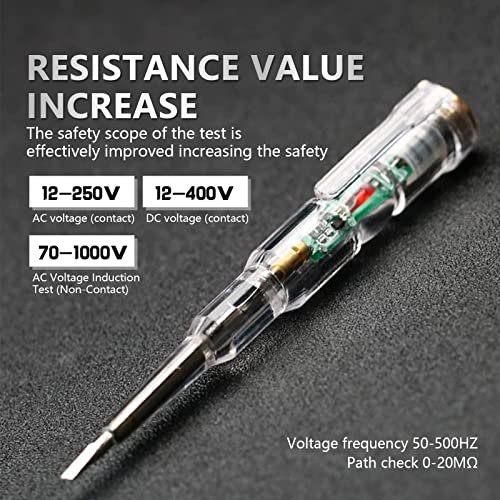 GYW Voltage Tester/Non Contact Voltage Tester,Electrical Tester Pen with LED Color Light, Electrical Tester,Dual Range Contact 12-250V/ Non-Contact70-1000V Pocket-Sized | The Storepaperoomates Retail Market - Fast Affordable Shopping