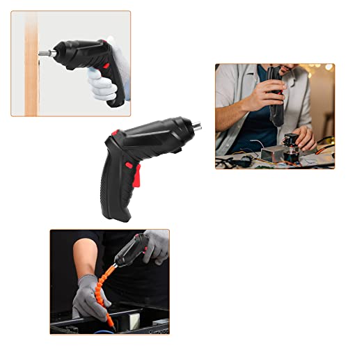 AZFUNN Electric Screwdriver Kit with Pivoting Handle, Rechargeable 4.2V Cordless Drill Set Power Tools with 46 Pieces Screwdriver Bits, 3.5Nm Screw Gun, LED Light, Flexible Shaft | The Storepaperoomates Retail Market - Fast Affordable Shopping