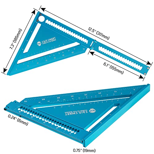 SainSmart Folding Triangle Ruler, 6 Inch Rafter Square Layout Tool, Carpenter Square, Aluminum Alloy Multifunctional Woodworking Tools | The Storepaperoomates Retail Market - Fast Affordable Shopping