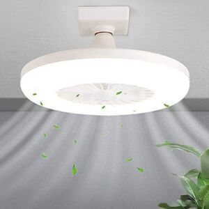 Upgraded Ceiling Fan with Light – Modern Ceiling Fan with Light Low Profile Ceiling Fan LED Dimmable with Light Kit Lamp E27 Lamp Holder for Bedroom Bathroom Indoor Ceiling Fan