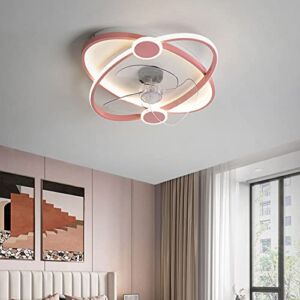 KHARIGAI Modern Living Room Ceiling Fan with Lights Quiet Chandelier with Electric Fan Bedroom Dining Room Fan Light Acrylic Ceiling Fan Light LED Fan Ceiling Lamp with Remote Control