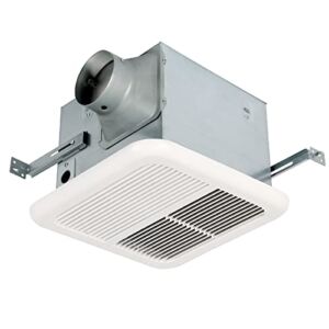 Quiet Bathroom Ventilation Exhaust Fan, 110 CFM, 1.0 Sone Bath Extractor Fan, Residential Remodel Energy-Saving Ceiling Mount Fan