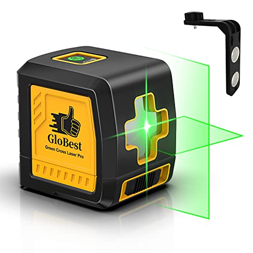 Globest 2 Lines Laser Level – 100Ft DIY Self Leveling Laser Level Tool, Cross Line Laser Level for Construction, Floor Tile, Home Renovation, Green Bright Laser Lines with 360° Magnetic Pivoting Base | The Storepaperoomates Retail Market - Fast Affordable Shopping