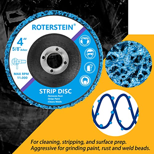 10 Pack Strip Discs Stripping Wheel 4 inch for Angle Grinder Clean and Remove Paint Coating Rust Welds Oxidation (4″ x 5/8″) | The Storepaperoomates Retail Market - Fast Affordable Shopping