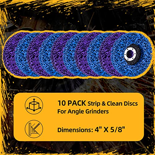 10 Pack Strip Discs Stripping Wheel 4 inch for Angle Grinder Clean and Remove Paint Coating Rust Welds Oxidation (4″ x 5/8″) | The Storepaperoomates Retail Market - Fast Affordable Shopping