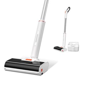 Cordless Wet Dry Vacuum Cleaner and Mop for Hard Floors, Bionic Hardwood Floor Cleaner, Large Capacity Water Tank, Great for Sticky Messes and Pet Hair, Space-Saving Design