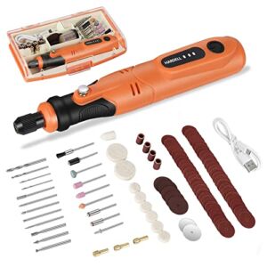 HARDELL 3.7V Cordless Rotary Tool, Rechargeable Rotary Tool Kit with 3-Speeds, Mini Rotary Tool with 94 Accessories for DIY Crafting, Drilling, Sanding, Cutting, Grinding, Polishing, Engraving
