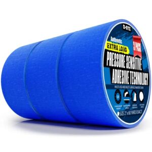 2 inch x 60 Yards Professional Painters Tape | Produces Sharp Lines | Blue Masking Tapes Residue-Free Multi-Surface Spray Paint Tape for Renovation Work, DIY Painting Varnishing, Art