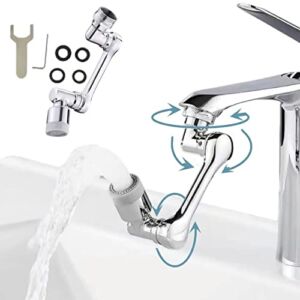 XSWLHH Universal Rotating Faucet Extender for Bathroom,1080° Large-Angle Rotating Robotic Arm Water Nozzle Faucet Adaptor,Rotatable Multifunctional Extension Faucet Splash Filter Kitchen Tap Extend.