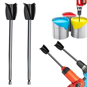 2 Pcs Resin Mixer Paddles, Epoxy Mixer for Resin, Epoxy Mixer Attachment for Powerful Mixing, Reusable Paint Mixer, Paint Stirrer Drill Attachment for Resin