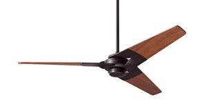 Modern Fan Company Torsion 52 in. Dark Bronze Ceiling Fan with Mahogany Blades and Remote Control